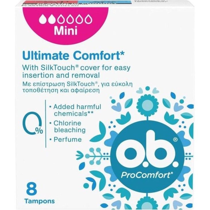 OB PRO COMFORT TAMPON 8τεμ MINI OB PRO COMFORT TAMPON 8τεμ MINI