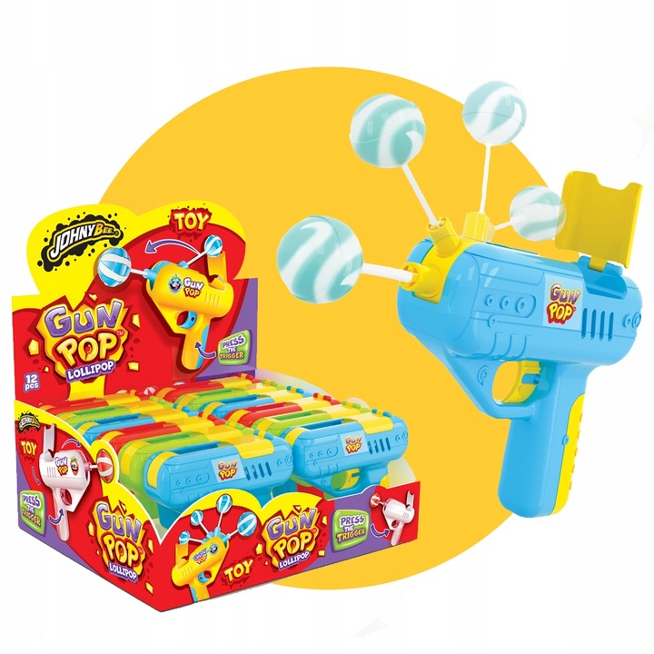 JOHNY BEE GUN POP ΓΛΕΙΦΙΤΖΟΥΡΙ-ΠΑΙΧΝΙΔΙ DISPLAY 12ΤΕΜ
