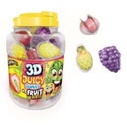 JOHNY BEE 3D JUICY GUMMY ΖΕΛΕΖΑΚΙΑ ΦΡΟΥΤΑ DISPLAY 60ΤΕΜ