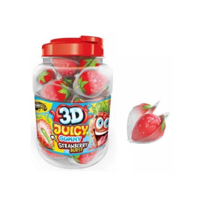 JOHNY BEE 3D JUICY GUMMY ΖΕΛΕΖΑΚΙΑ ΦΡΑΟΥΛΑ DISPLAY 60ΤΕΜ