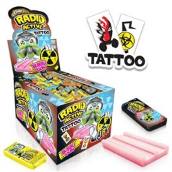 JOHNY BEE RADIO ACTIVE GUM ΤΣΙΧΛΑ+TATTOO DISPLAY 200ΤΕΜ