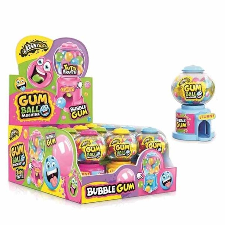 JOHNY BEE GUMBALL MACHINE ΤΣΙΧΛΑ+ΠΑΙΧΝΙΔΙ DISPLAY 12ΤΕΜ