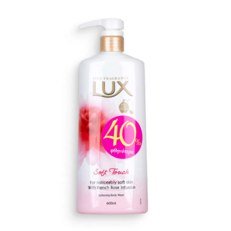 LUX ΑΦΡΟΛΟΥΤΡΟ 600ml SOFT TOUCH WITH ROSE
