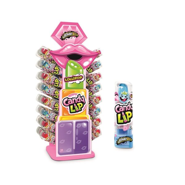 JOHNY BEE LOLLIPOP CANDY LIPSTICK ΓΛΕΙΦΙΤΖΟΥΡΙ ΚΡΑΓΙΟΝ STAND DISPLAY 48ΤΕΜ