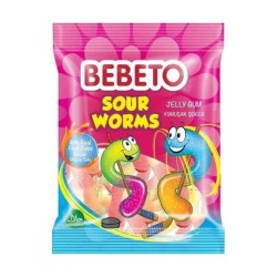BEBETO ΖΑΧΑΡΩΤΑ 80GR SOUR WORMS