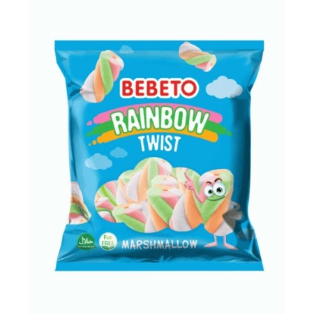 BEBETO ΖΑΧΑΡΩΤΑ 60GR MARSHMALLOW RAINBOW TWIST