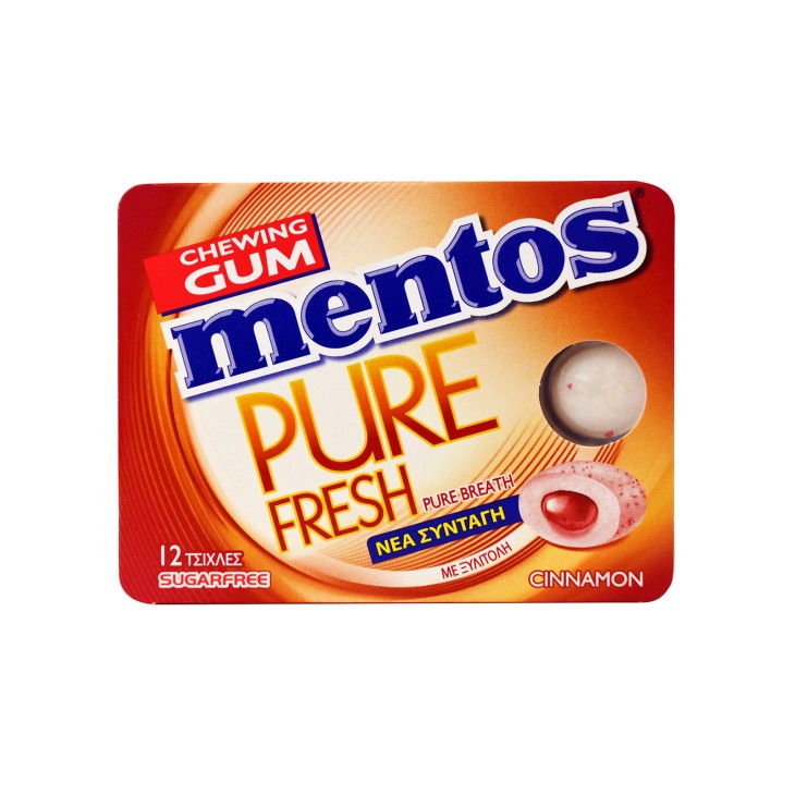 MENTOS ΤΖΙΧΛΕΣ PURE FRESH 18GR CINNAMON ΚΑΡΤΕΛΑ