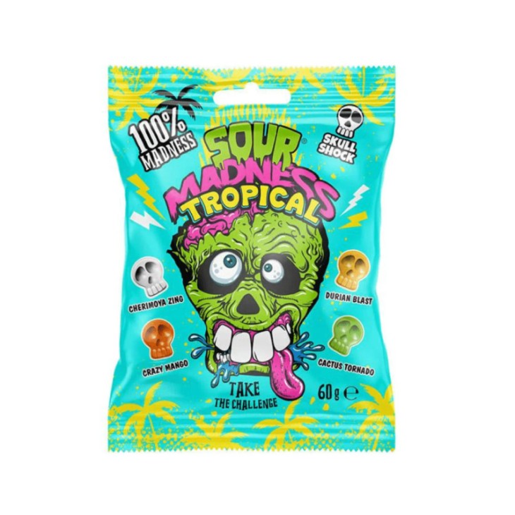 SOUR MADNESS ZAXΑΡΩΤΑ 60GR SKULL SHOCK TROPICAL