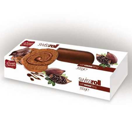 DOMA SWISS ROLL 300GR ΚΕΙΚ ΣΟΚΟΛΑΤΑ ΜΕ ΓΕΜΙΣΗ ΣΟΚΟΛΑΤΑ
