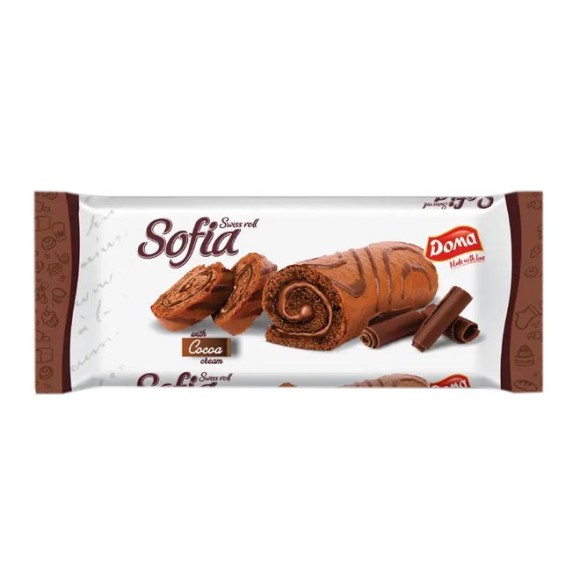 DOMA SOFIA SWISS ROLL 200GR ΚΕΙΚ ΣΟΚΟΛΑΤΑ ΜΕ ΓΕΜΙΣΗ ΣΟΚΟΛΑΤΑ