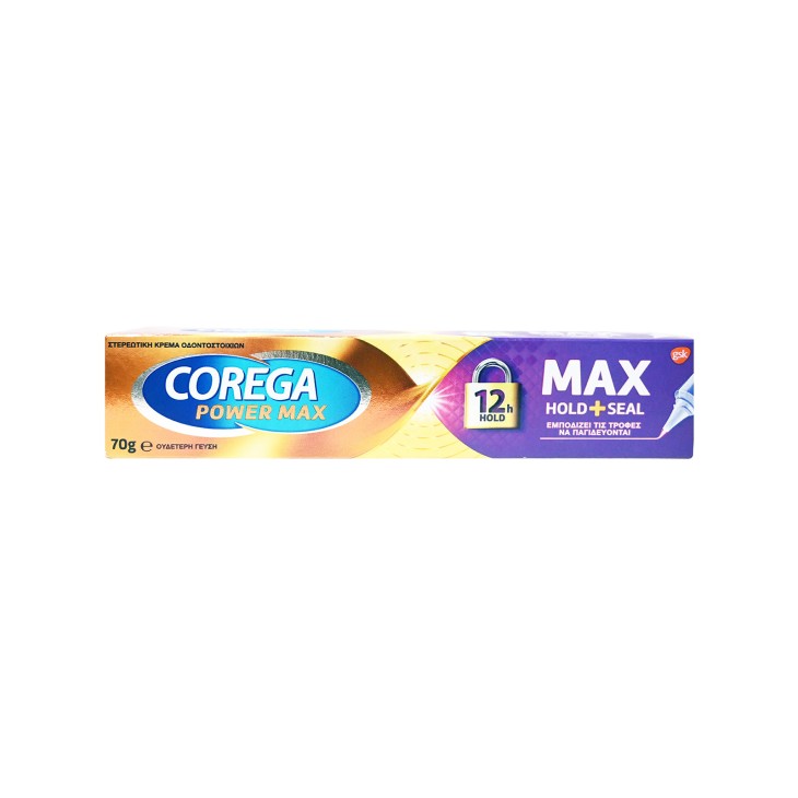 COREGA ΣΤΕΡΕΩΤΙΚΗ ΚΡΕΜΑ ΟΔΟΝΤΟΣΤΟΙΧΙΩΝ MAX HOLD+SEAL 12H 70gr