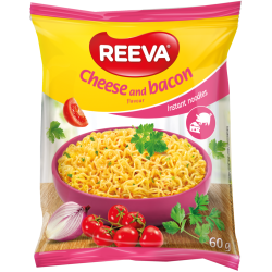 REEVA INSTANT NOODLES 60GR CHEESE AND BACON FLAVOUR