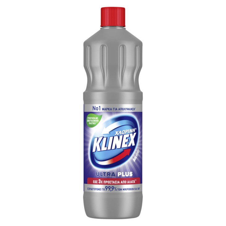 KLINEX ΧΛΩΡΙΝΗ 2Τ ULTRA PLUS ΑΣΗΜΙ + ΠΡΟΣΤΑΣΙΑ ΑΠΟ ΑΛΑΤΑ 1200ML (GIGA PACK)