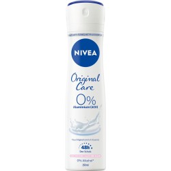 NIVEA BODY SPRAY WOMEN 150ml ORIGINAL CARE 0% ALUMINIUM