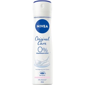 NIVEA BODY SPRAY WOMEN 150ml ORIGINAL CARE 0% ALUMINIUM