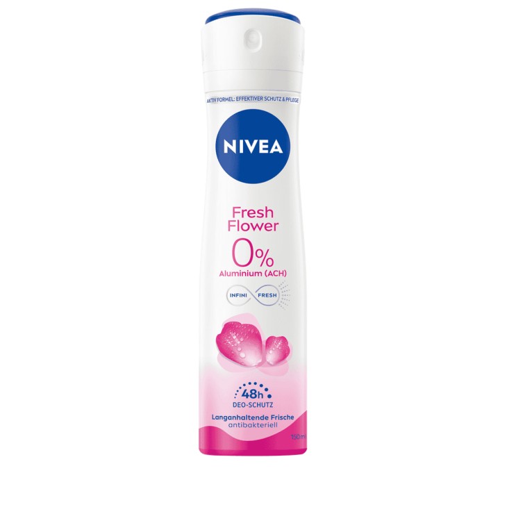 NIVEA BODY SPRAY WOMEN 150ml FRESH FLOWER 0% ALUMINIUM