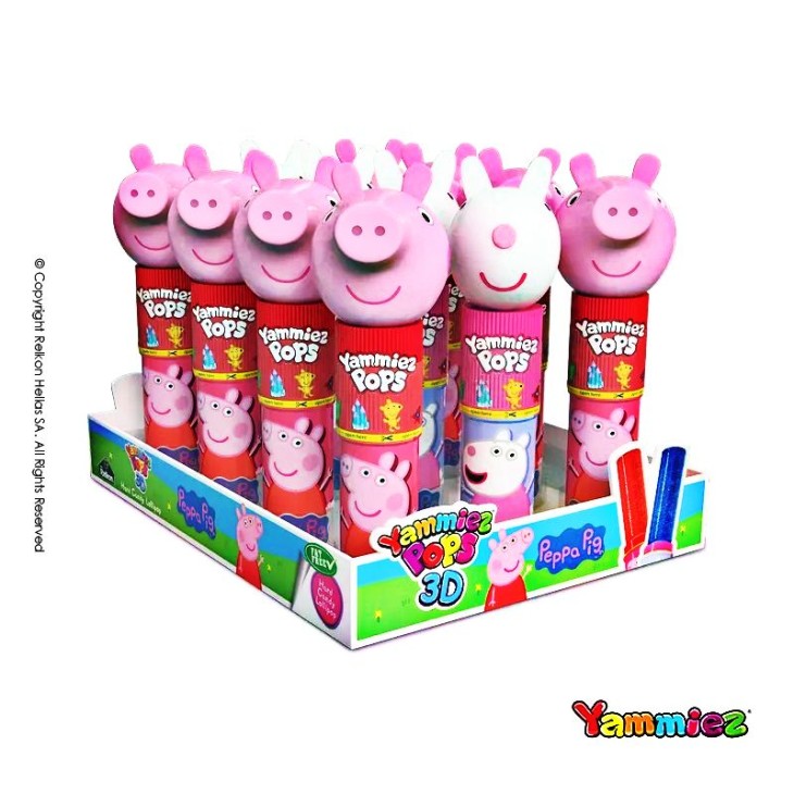 YAMMIES POPS 3D ΓΛΕΙΦΙΤΖΟΥΡΙ PEPPA PIG DISPLAY 12ΤΕΜ