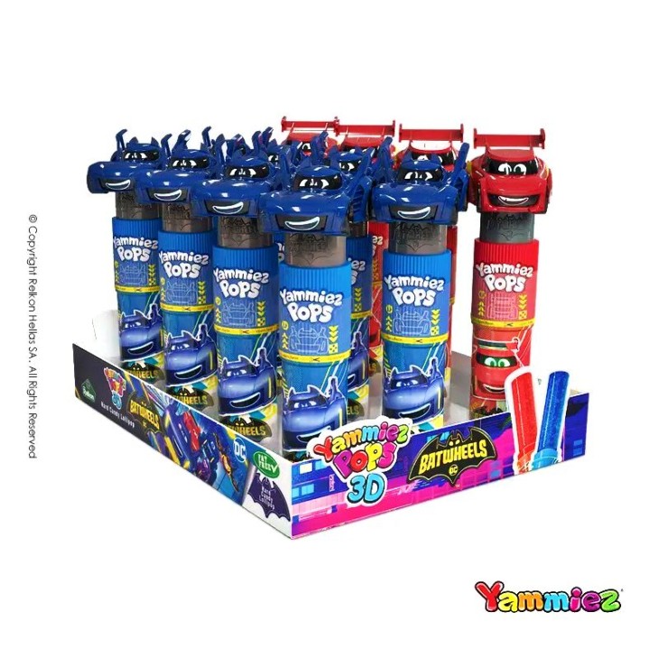 YAMMIES POPS 3D ΓΛΕΙΦΙΤΖΟΥΡΙ BATWHEELS DISPLAY 12ΤΕΜ