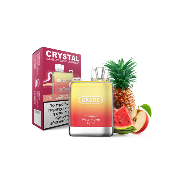 CRYSTAL ΗΛΕΚΤΡΟΝΙΚΟ ΤΣΙΓΑΡΟ 2ML (600 PUFFS) Nicotine 20mg/ml PINEAPPLE/WATE