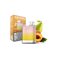 CRYSTAL ΗΛΕΚΤΡΟΝΙΚΟ ΤΣΙΓΑΡΟ 2ML (600 PUFFS) Nicotine 20mg/ml PEACH PEAR