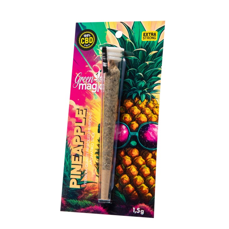 GREEN MAGIC ΠΡΟΙΟΝ ΚΑΝΑΒΗΣ ΕΤΟΙΜΟ ΤΣΙΓΑΡΟ 1,5G PINEAPPLE (100% CBD)