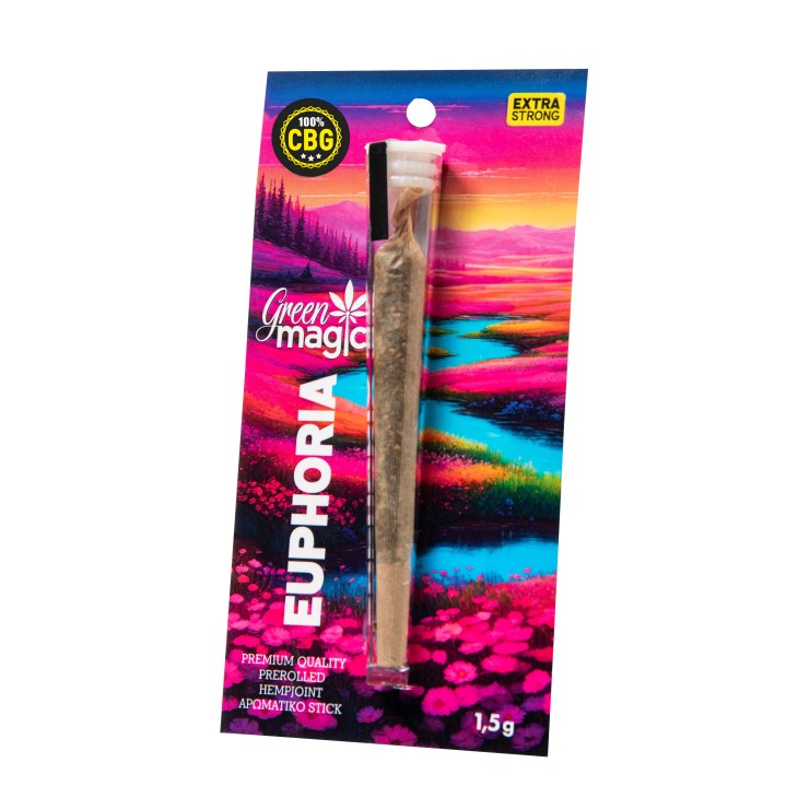GREEN MAGIC ΠΡΟΙΟΝ ΚΑΝΑΒΗΣ ΕΤΟΙΜΟ ΤΣΙΓΑΡΟ 1,5G EUPHORIA (100% CBG)