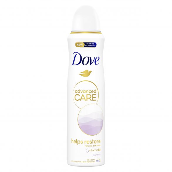 DOVE BODY SPRAY 150ml ADVANCE CARE HELPS RESTORE