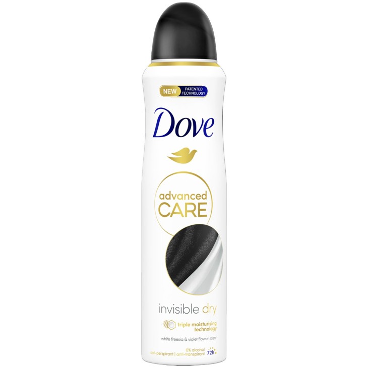 DOVE BODY SPRAY 150ml ADVANCE CARE INVISIBLE DRY