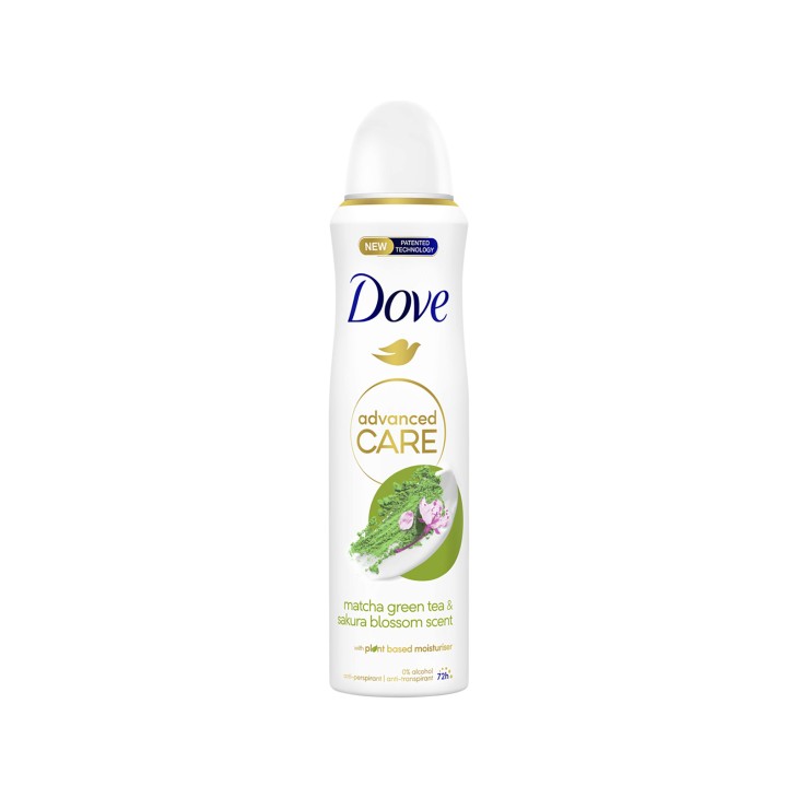 DOVE BODY SPRAY 150ml ADVANCE CARE MATCHA GREEN TEA