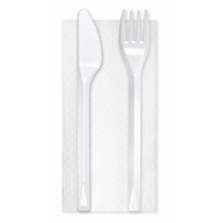 TNS ΠΛΑΣΤΙΚΟ ΣΕΤ ΜΑΧΑΙΡΙ+ΠΙΡΟΥΝΙ ΛΕΥΚΟ ΜΕ ΧΑΡΤΟΠΕΤΣΕΤΑ 1ΤΕΜ