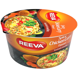 REEVA INSTANT NOODLES 75GR SPICY CHICKEN FLAVOUR (ΣΕ ΜΠΩΛ ΣΕΡΒΙΡΙΣΜΑΤΟΣ)