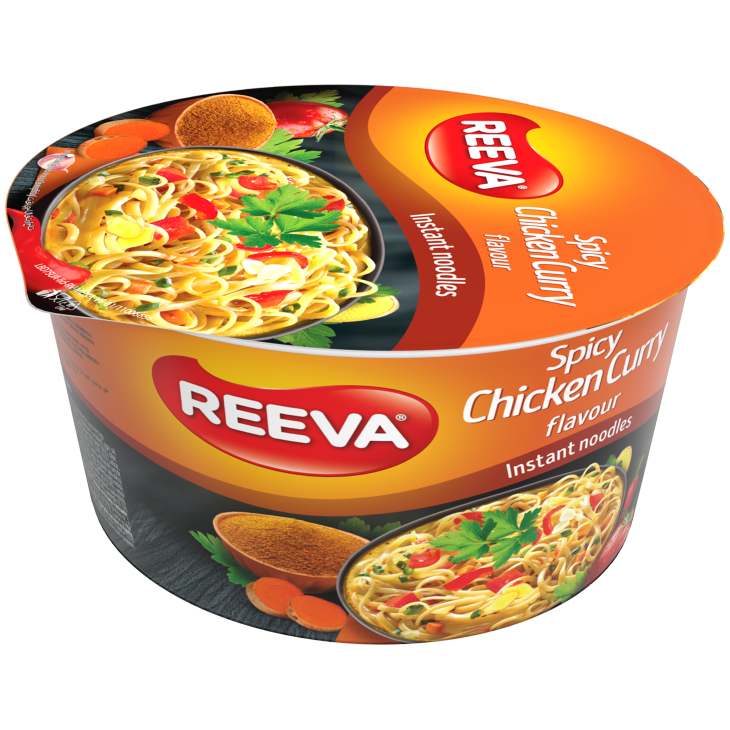 REEVA INSTANT NOODLES 75GR SPICY CHICKEN FLAVOUR (ΣΕ ΜΠΩΛ ΣΕΡΒΙΡΙΣΜΑΤΟΣ)