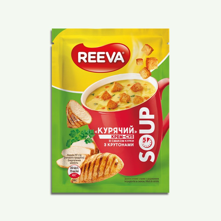 REEVA INSTANT SOUP 17GR CHICKEN ΚΟΤΟΣΟΥΠΑ ΜΕ ΚΡΟΥΤΟΝ