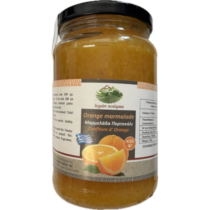 ΑΓΡΩΝ ΠΟΙΟΗΜΑΤΑ ΜΑΡΜΕΛΑΔΑ 430GR ΠΟΡΤΟΚΑΛΙ