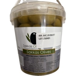 ΕΛΙΕΣ 600GR ΚΟΥΒΑΔΑΚΙ ΠΡΑΣΙΝΕΣ SAKKAS OLIVES