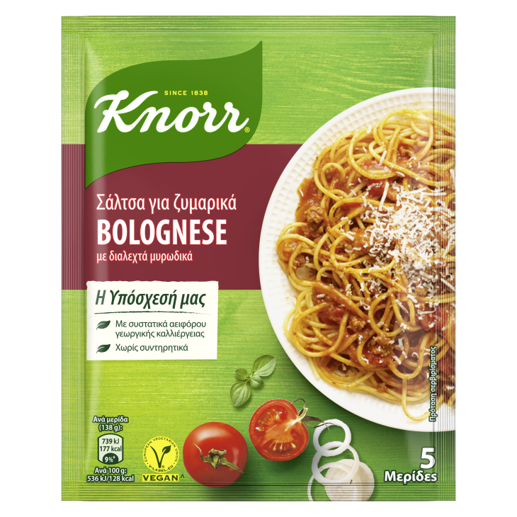 KNORR ΕΤΟΙΜΗ ΣΑΛΤΣΑ ΣΕ ΦΑΚΕΛΟ 60GR BOLOGNESE