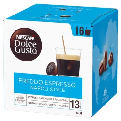 NESCAFE DOLCE GUSTO 16 ΚΑΨΟΥΛΕΣ ΚΑΦΕ 128GR FREDDO ESPRESSO NAPOLI STYLE