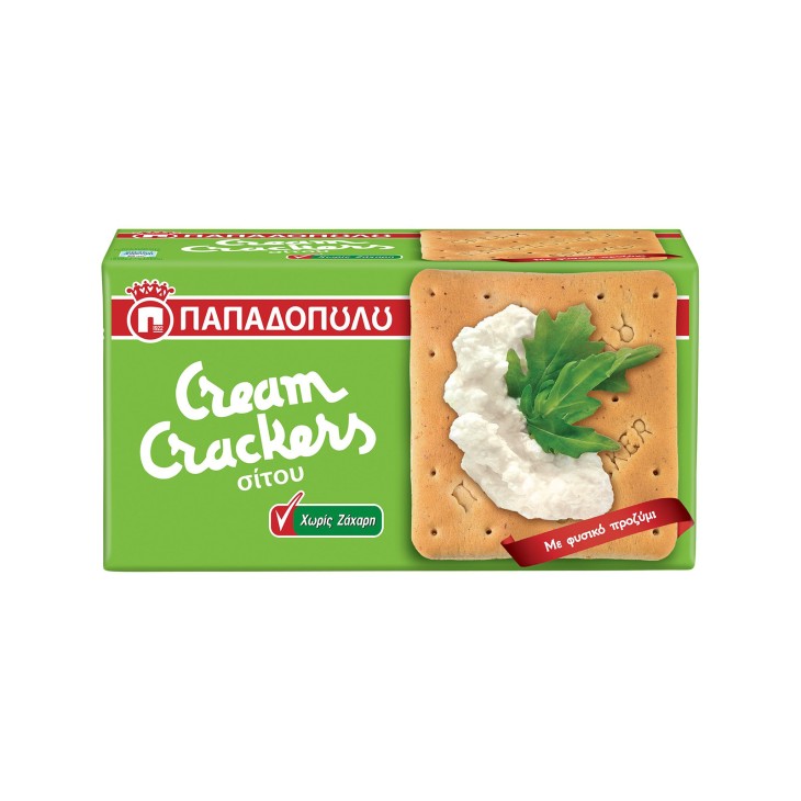 ΠΑΠΑΔΟΠΟΥΛΟΥ CREAM CRACKERS ΣΙΤΟΥ ΧΩΡΙΣ ΖΑΧΑΡΗ 165GR