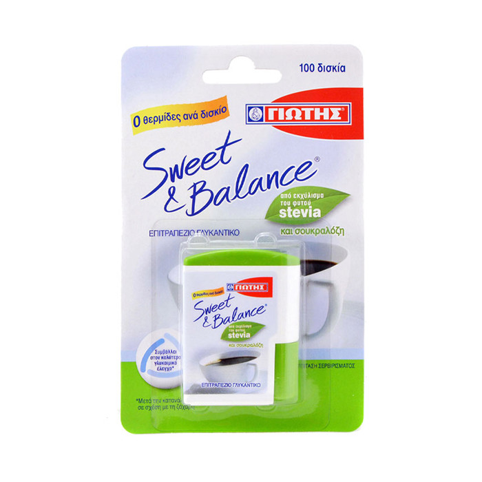 ΓΙΩΤΗΣ SWEET & BALANCE ΓΛΥΚΑΝΤΙΚΟ 100 ΔΙΣΚΙΑ 6.5gr