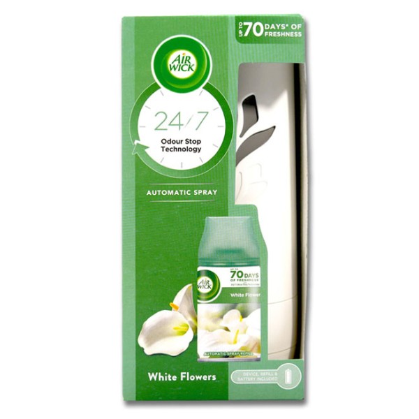 AIR WICK 250ml ΣΥΣΚΕΥΗ ΑΣΠΡΗ + WHITE FLOWERS