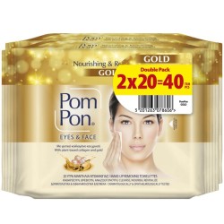 POM POΝ ΥΓΡΑ ΜΑΝΤΗΛΑΚΙΑ ΑΦΑΙΡΕΣΗΣ ΜΑΚΙΓΙΑΖ (GOLD) 2X20τεμ