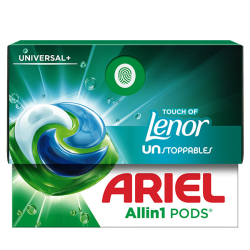 ARIEL PODS 10 ALL IN ONE TOUCH OF LENOR UNSTOPPABLES