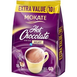 MOKATE HOT CHOCOLATE DRINK MILKY FLAVOUR (10X18GR) MOKATE HOT CHOCOLATE DRINK MILKY FLAVOUR (10X18GR)