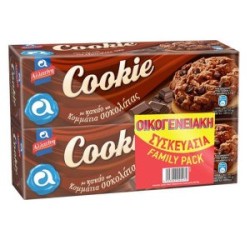 ΑΛΛΑΤΙΝΗ ΜΠΙΣΚΟΤΑ COOKIE ΜΕ ΚΑΚΑΟ ΚΑΙ ΚΟΜΜΑΤΙΑ ΣΟΚΟΛΑΤΑΣ 2Χ175gr (ΟΙΚΟΓΕΝΕΙ