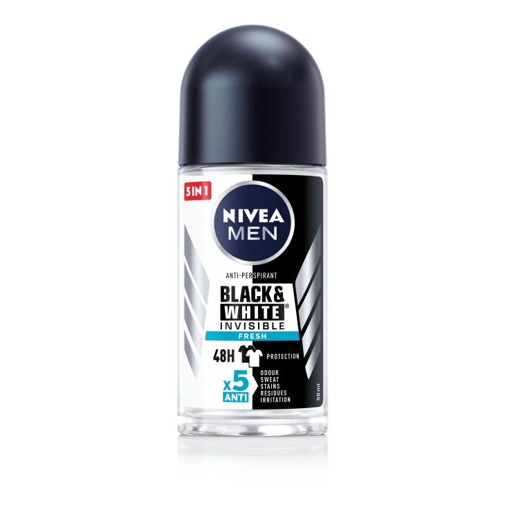 NIVEA ROLL ON 50ml MEN BLACK & WHITE INVISIBLE FRESH