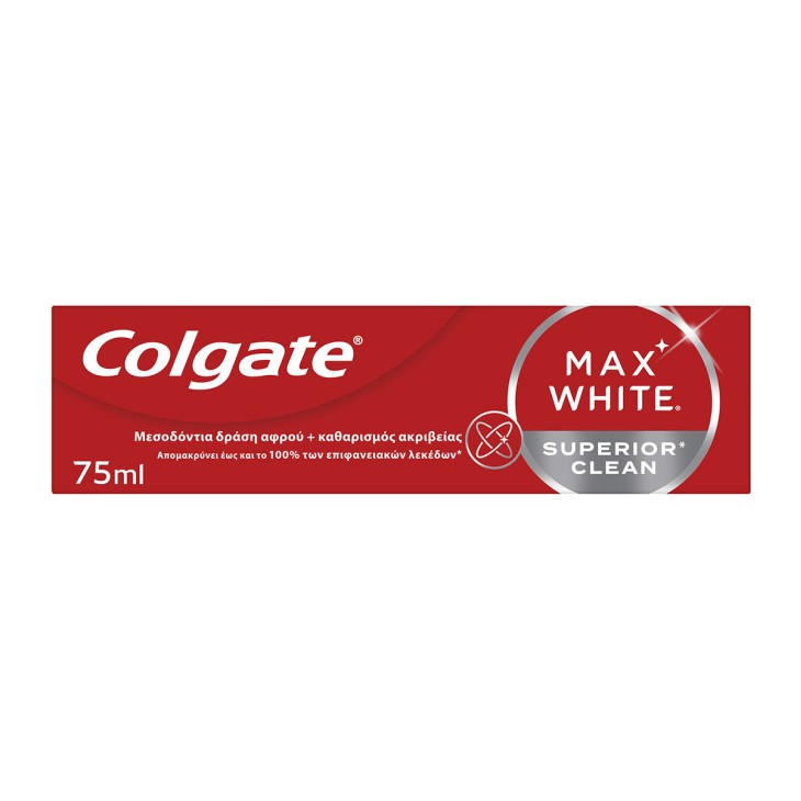 COLGATE ΟΔΟΝΤΟΚΡΕΜΑ 75ml MAX WHITE SUPERIOR CLEAN COLGATE ΟΔΟΝΤΟΚΡΕΜΑ 75ml MAX WHITE SUPERIOR CLEAN