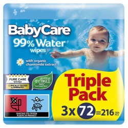 BABYCARE ΜΩΡΟΜΑΝΤΗΛΟ ΧΑΜΟΜΗΛΙ 72WIPES FOR ALL 3TEM (ΜΠΛΕ)