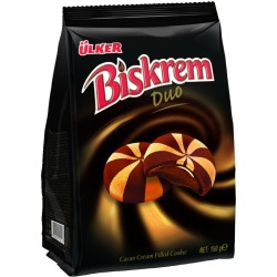 ULKER BISKREM DUO ΜΠΙΣΚΟΤΟ ΜΕ ΓΕΜΙΣΗ ΚΡΕΜΑ ΚΑΚΑΟ 150gr