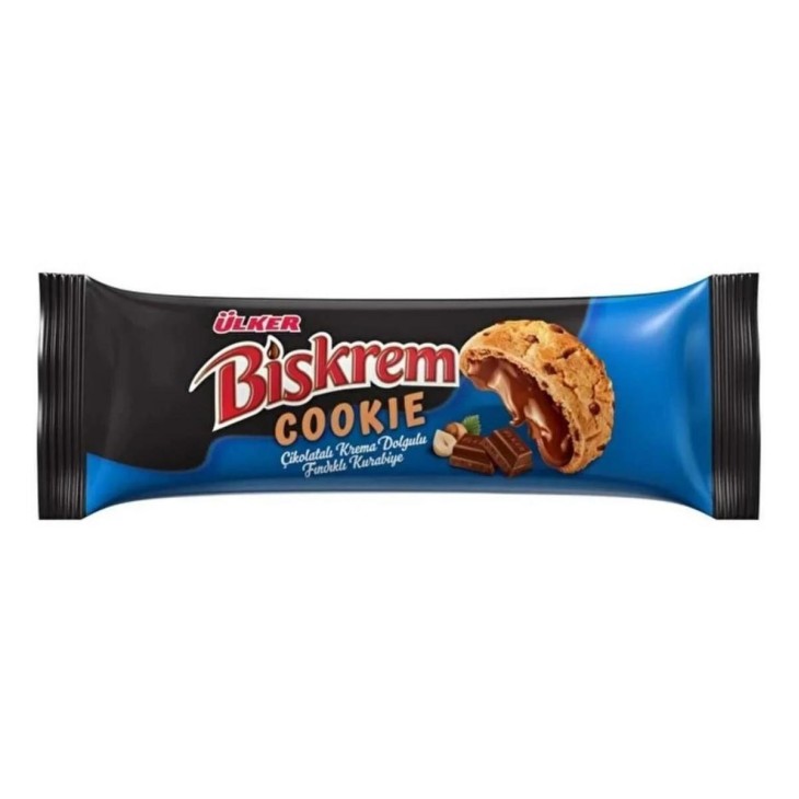 ULKER BISKREM COOKIE ΜΠΙΣΚΟΤΟ ΜΕ ΓΕΜΙΣΗ ΜΑΥΡΗΣ ΣΟΚΟΛΑΤΑΣ 80gr