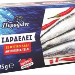 ΠΥΡΟΦΑΝΙ ΣΑΡΔΕΛΕΣ ΣΕ ΣΑΛΤΣΑ ΤΟΜΑΤΑΣ 125gr ΠΥΡΟΦΑΝΙ ΣΑΡΔΕΛΕΣ ΣΕ ΣΑΛΤΣΑ ΤΟΜΑΤΑΣ 125gr